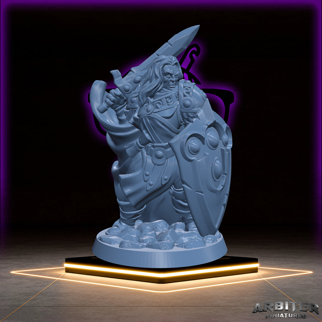 Paladin | Male and Female |Arbiter| Character miniature for Tabletop games like D&D or War Gaming | Oath of Vengeance Oathbreaker Devotion