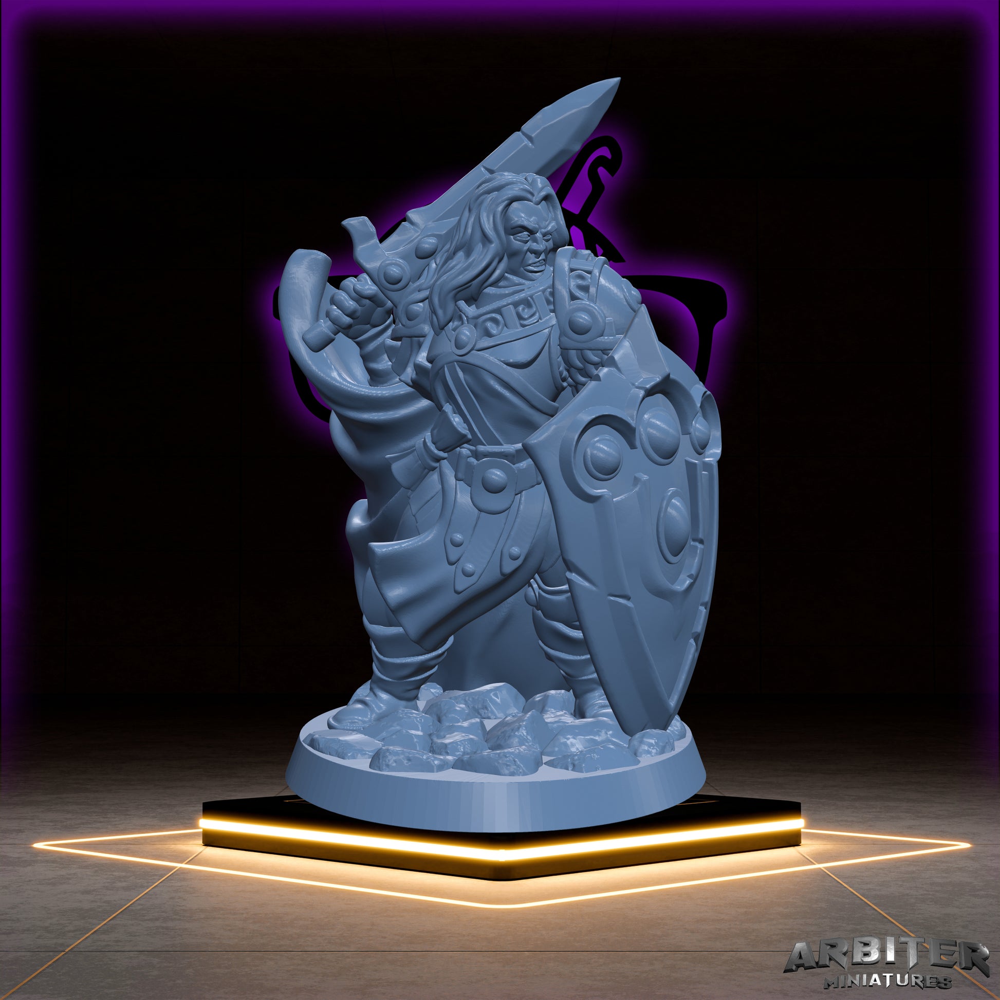 Paladin | Male and Female |Arbiter| Character miniature for Tabletop games like D&D or War Gaming | Oath of Vengeance Oathbreaker Devotion