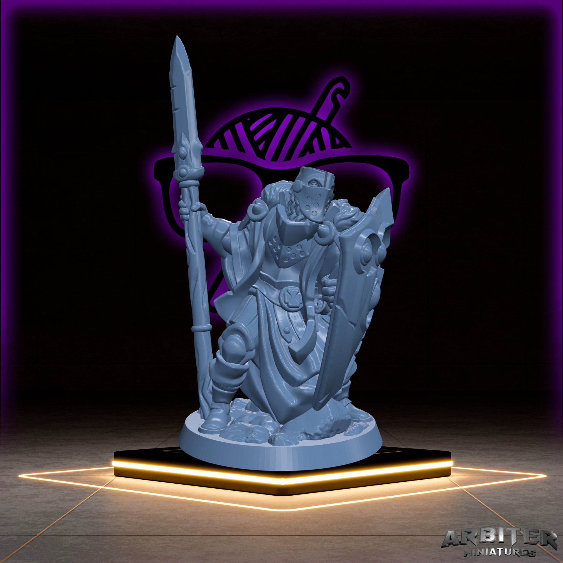 Paladin | Male and Female |Arbiter| Character miniature for Tabletop games like D&D or War Gaming | Oath of Vengeance Oathbreaker Devotion