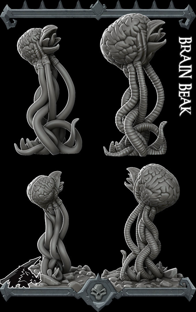 Grell | Brainbeak | Brain Collector Abberation Miniature for Tabletop games like D&D and War Gaming