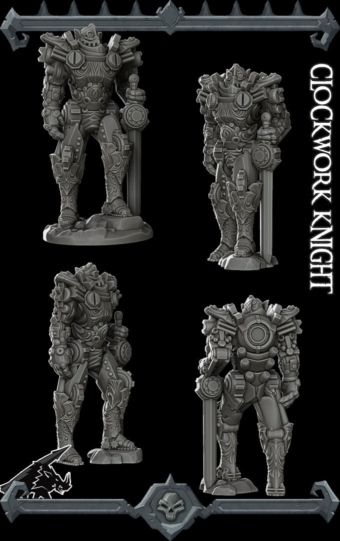Bastion Ironforge | Battlebuilt Paladin | Clockwork Knight | Miniature for Tabletop games like D&D and War Gaming