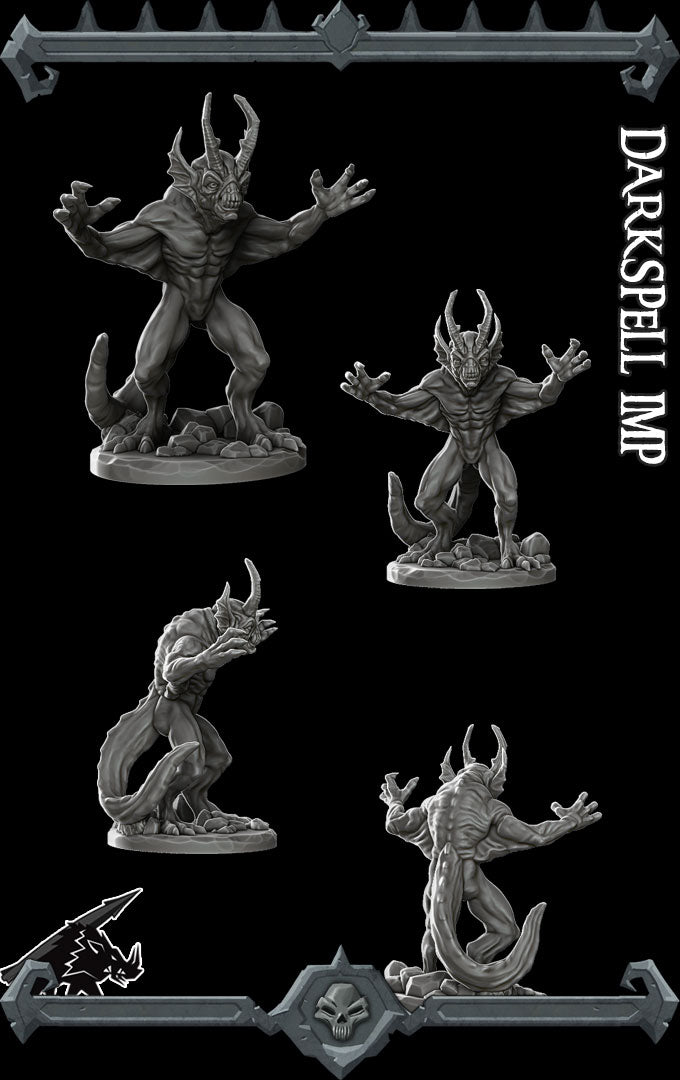 Malix, the Shadow Mischief | Quasit | Darkspell Imp | Miniature for Tabletop games like D&D and War Gaming