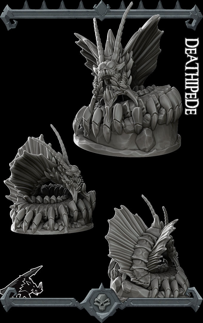 Kryomar, the Glacial Serpent | Remorhaz | Deathipede | Miniature for Tabletop games like D&D and War Gaming