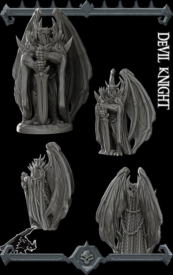 Gathorax, Blade of the Abyss | Infernal Knight | Devil | Devil Knight | Miniature for Tabletop games like D&D and War Gaming