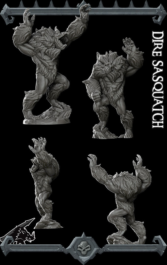Grizzlemane, the Wildwood Sentinel | Yeti | Dire Sasquatch | Miniature for Tabletop games like D&D and War Gaming