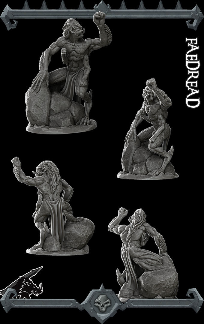 Khaless the Nightspawn | Draegloth | Faedread | Quaggoth Miniature for Tabletop games like D&D and War Gaming