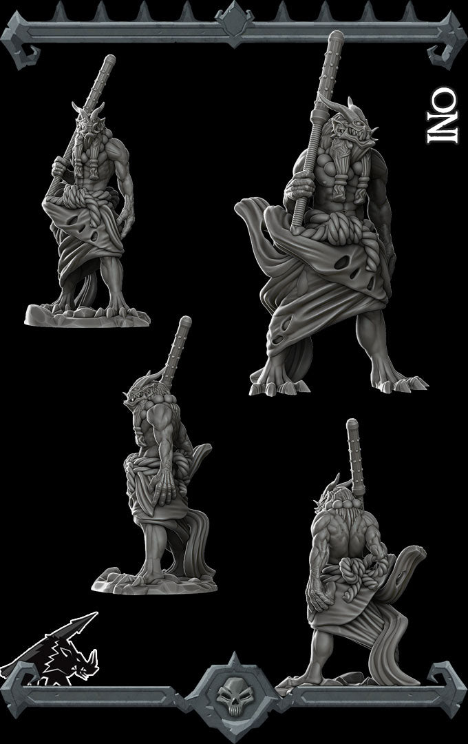 Skullbreaker, the Brute Spirit | Oni Miniature for Tabletop games like D&D and War Gaming