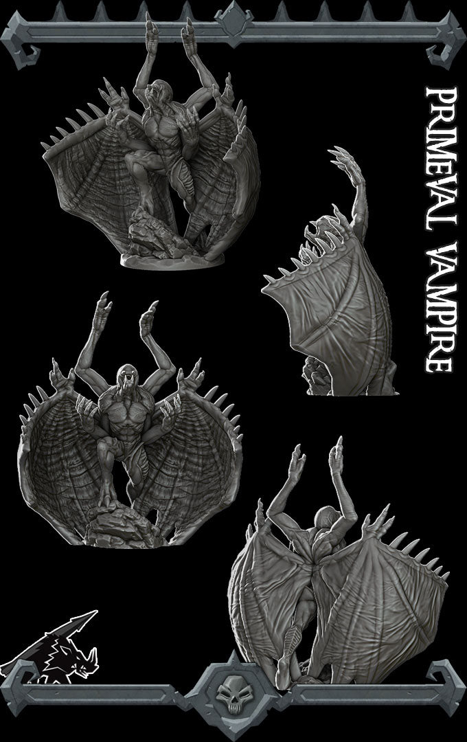 Gristlestone, the Petrified Stalker | Primeval Vampire | Four-Armed Gargoyle Miniature for Tabletop games like D&D and War Gaming