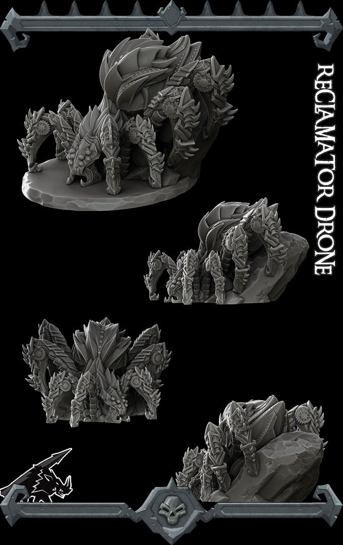 Scrapskuttle, the Scrap Spider | Reclamator Drone | Clockwork Spider | Miniature for Tabletop games like D&D and War Gaming