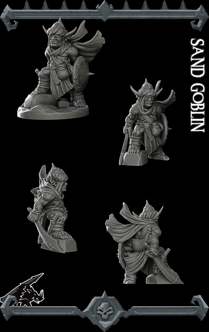 Sirocco, the Desert Goblin | Sand Goblin Miniature for Tabletop games like D&D and War Gaming