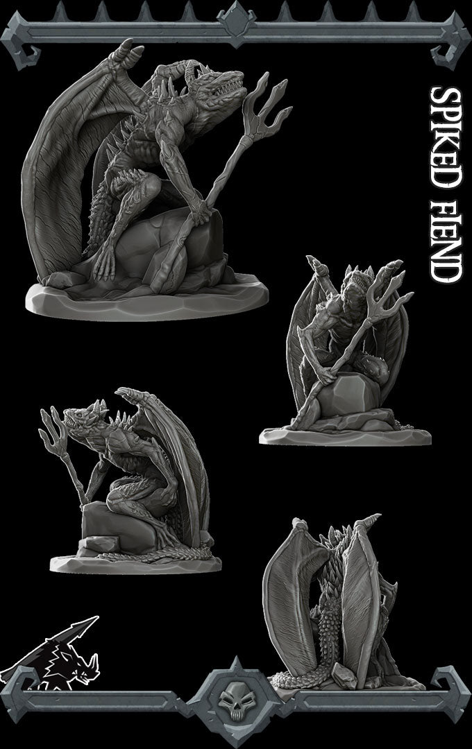 Hellspike, the Edict's Claw | Spined Devil | Spiked Fiend Miniature for Tabletop games like D&D and War Gaming