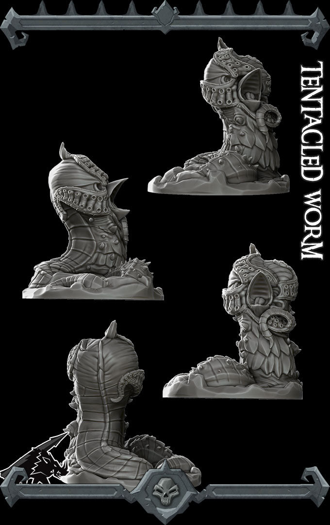 Tremormaw, the Cave Worm | Tentacled Worm | Grick  Miniature for Tabletop games like D&D and War Gaming