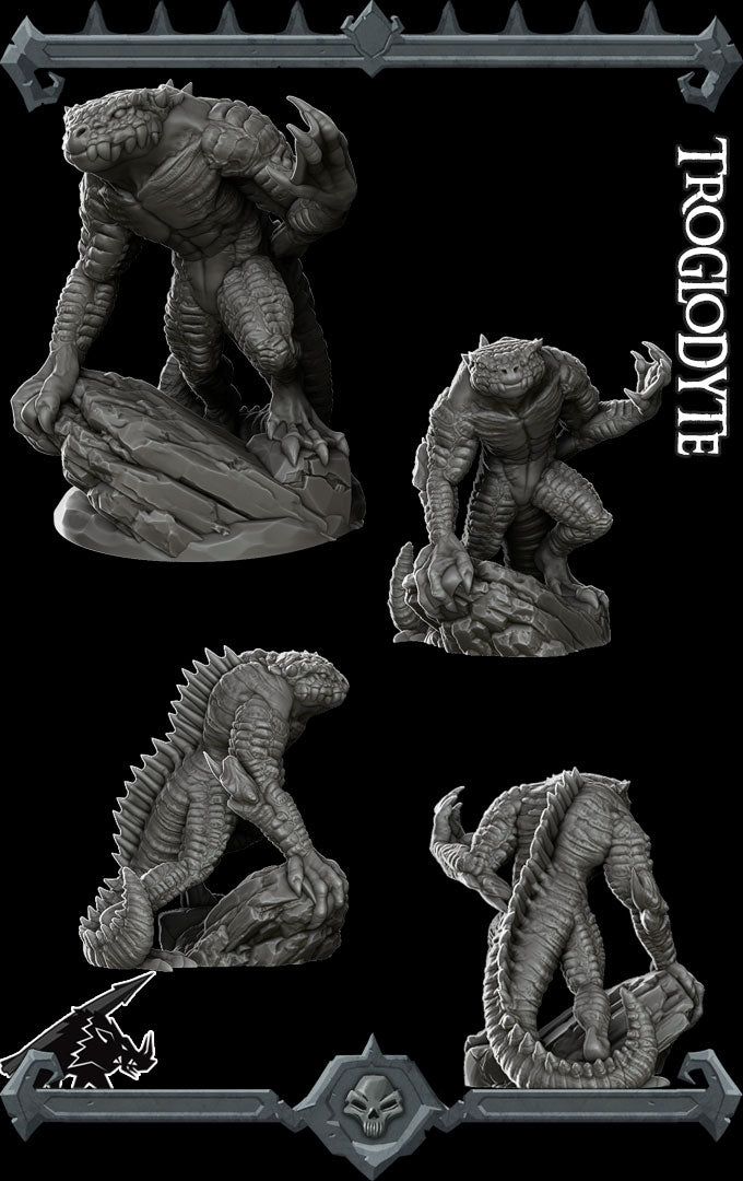 Scaleshriek, Terror of the Depths | Troglodyte Miniature for Tabletop games like D&D and War Gaming
