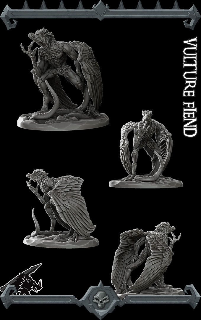 Shriekclaw, the Flesh Render | Vrock | Vulture Fiend Miniature for Tabletop games like D&D and War Gaming