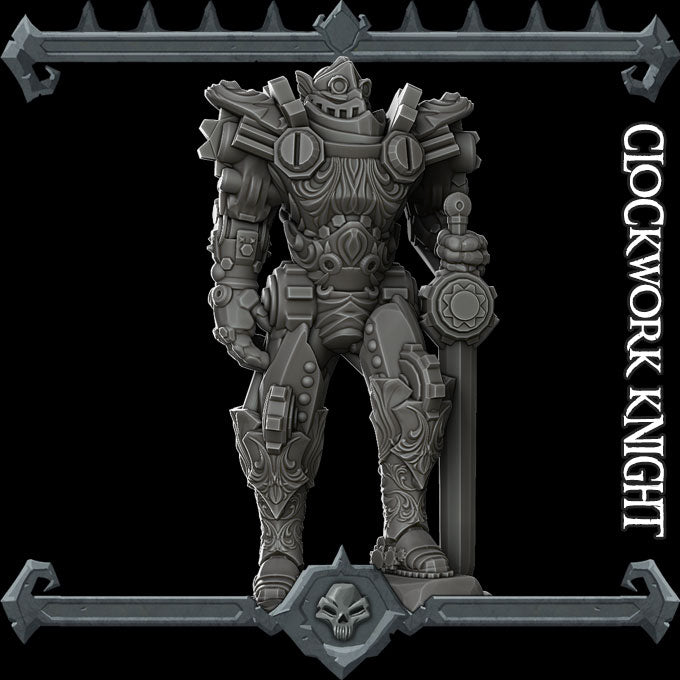 Bastion Ironforge | Battlebuilt Paladin | Clockwork Knight | Miniature for Tabletop games like D&D and War Gaming