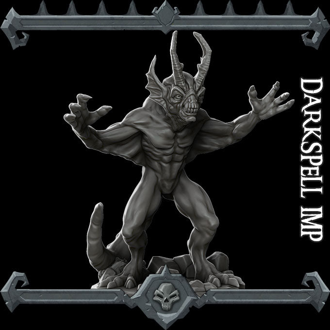 Malix, the Shadow Mischief | Quasit | Darkspell Imp | Miniature for Tabletop games like D&D and War Gaming