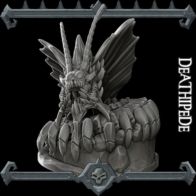 Kryomar, the Glacial Serpent | Remorhaz | Deathipede | Miniature for Tabletop games like D&D and War Gaming