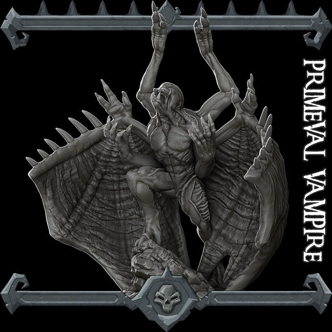 Gristlestone, the Petrified Stalker | Primeval Vampire | Four-Armed Gargoyle Miniature for Tabletop games like D&D and War Gaming
