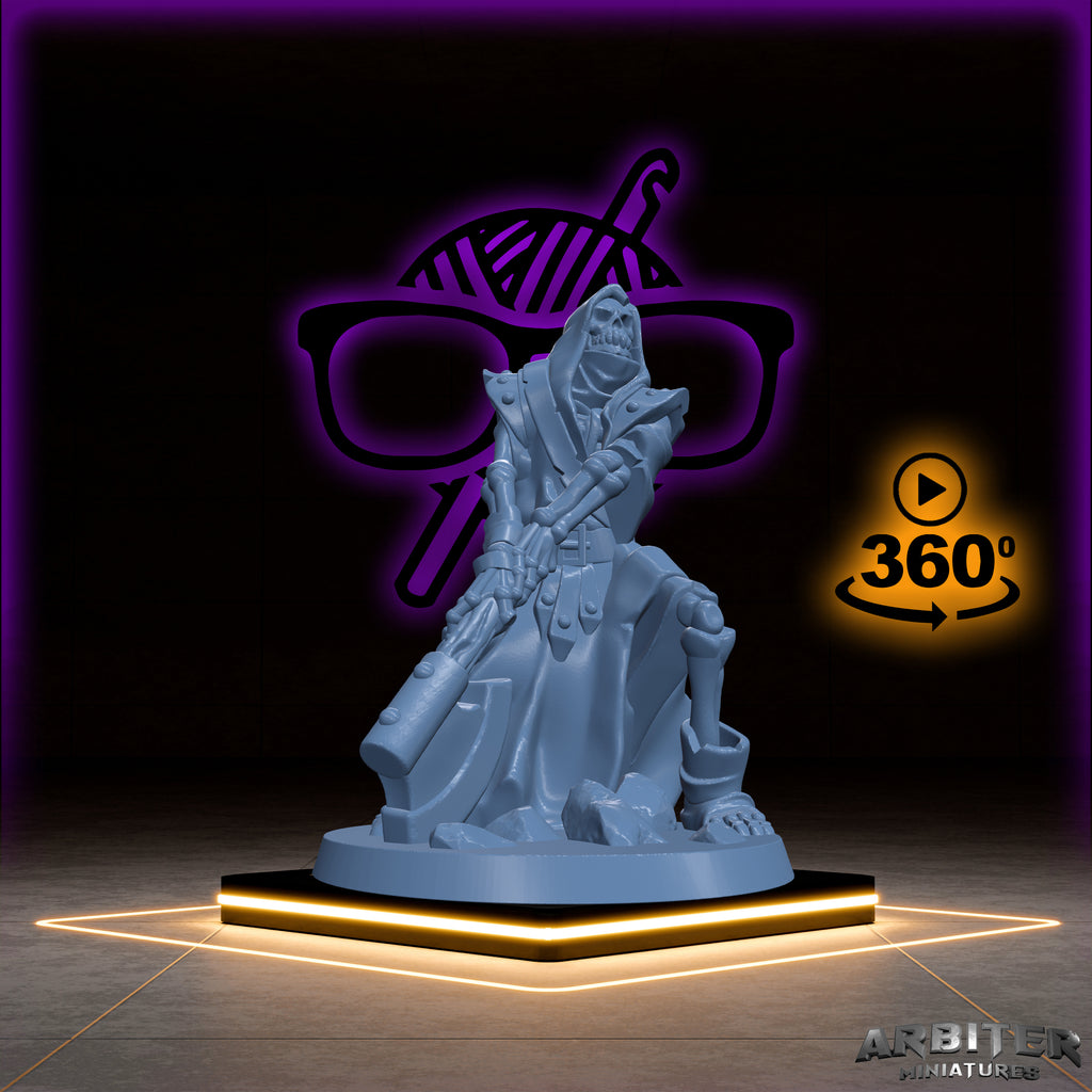 Skeleton Warrior |  Skeletal Undead miniature for Tabletop games like D&D or War Gaming | KS 01 Dwarf Release Sculpted By Arbiter Miniatures