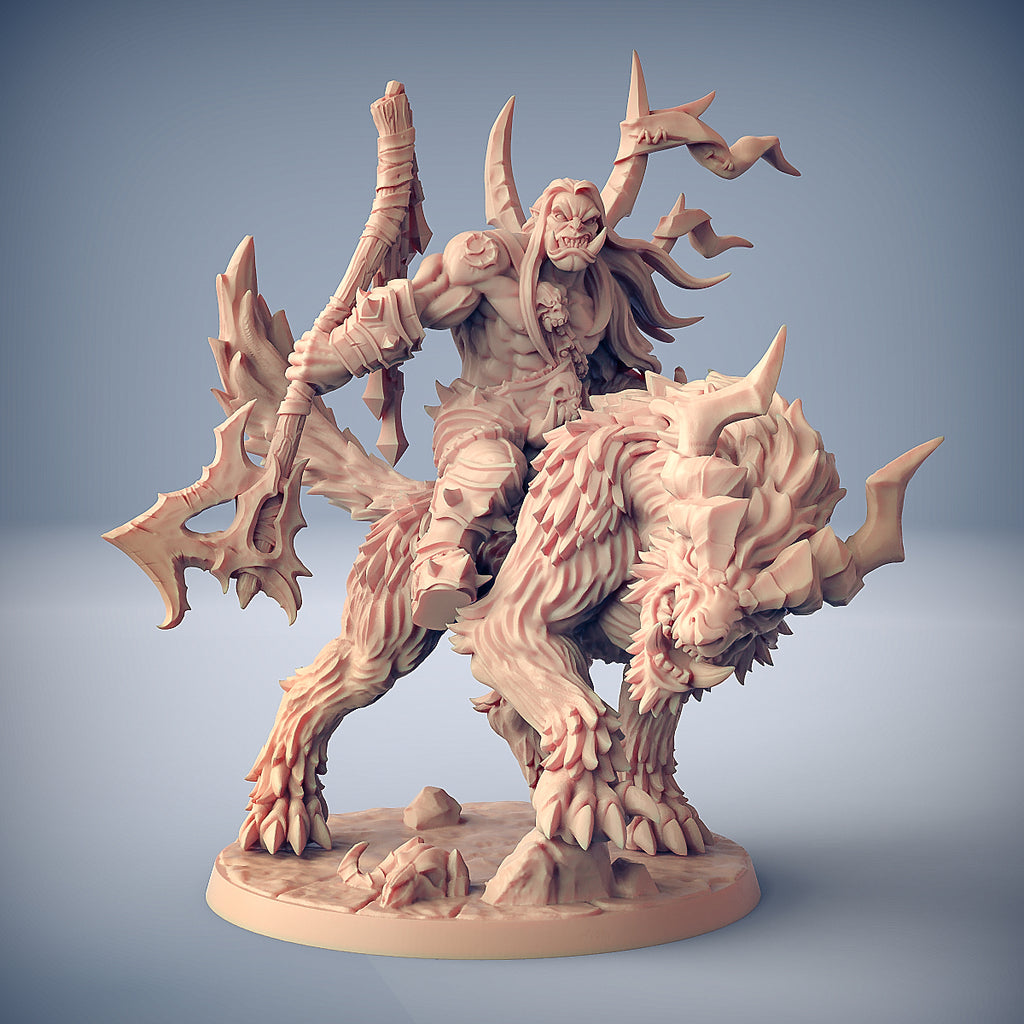 Orc Barbarians set | Modular Orcish miniatures miniature for Tabletop games like D&D and War Gaming