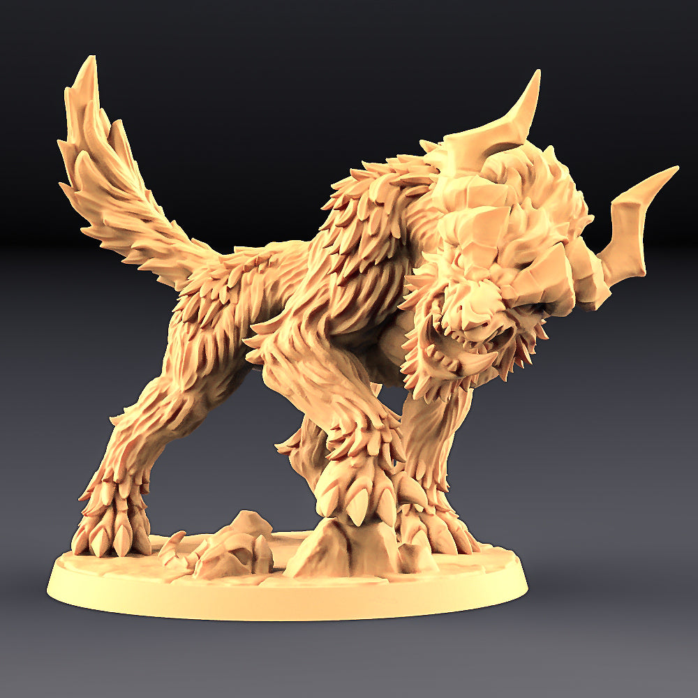 Gorefang the Great Worg | Dire Wolf | Orc Barbarian Mount miniature for Tabletop games like D&D and War Gaming