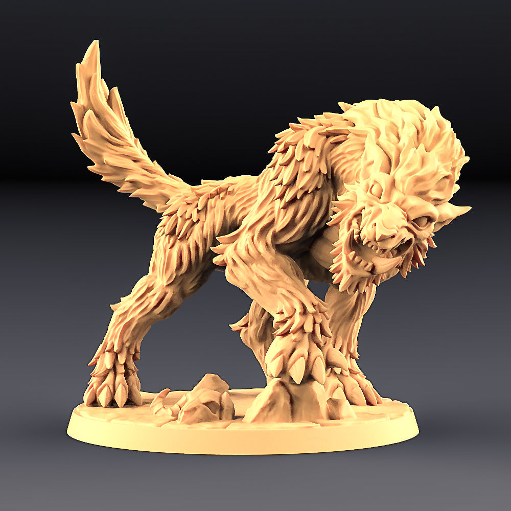 Gorefang the Great Worg | Dire Wolf | Orc Barbarian Mount miniature for Tabletop games like D&D and War Gaming