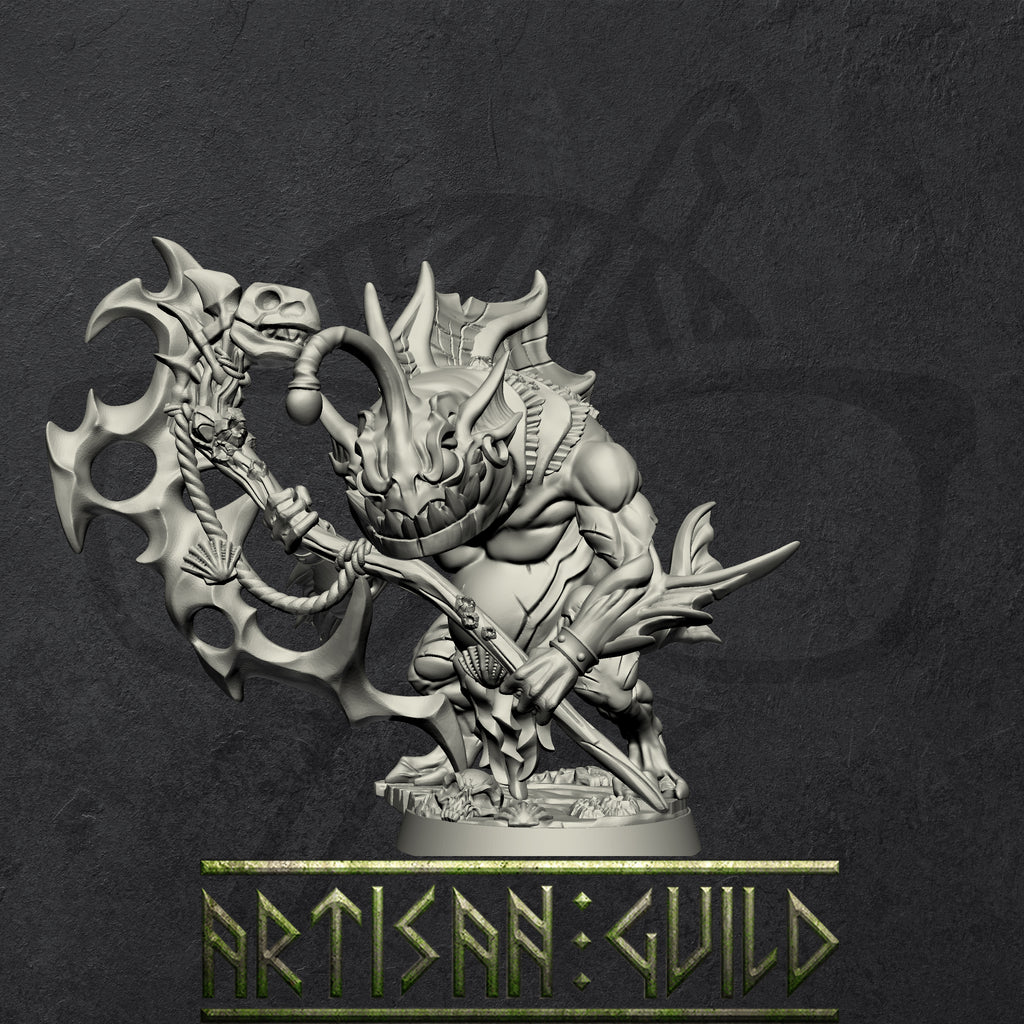 Pope Blobulblà | Modular Sahuagin | Merrow Deathtide Jurakin miniature for Tabletop games like D&D and War Gaming