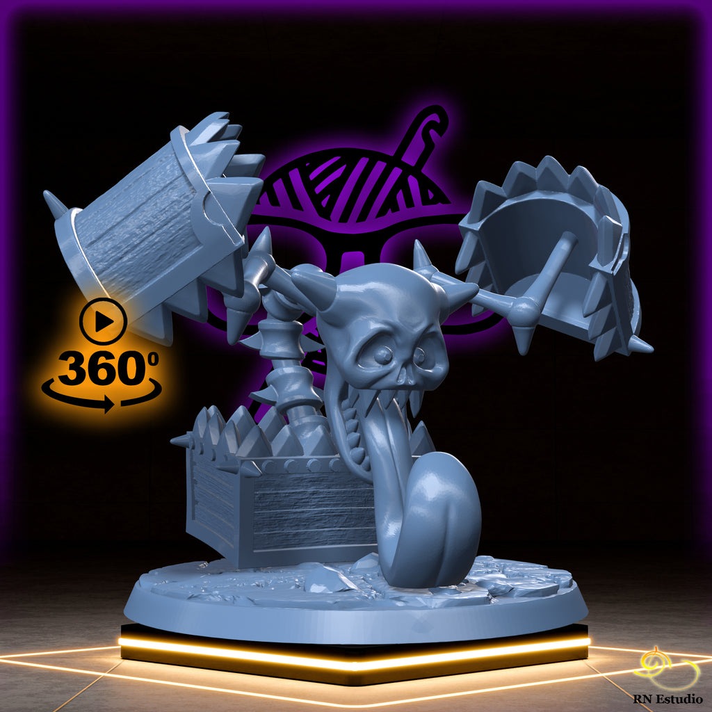 Bone Maw, the Lurking Terror | Undead Mymic | Winged Chest Mimic |  Monster Miniature for Tabletop games like D&D and War Gaming| Dungeons and Dragons Mini | RN estudio